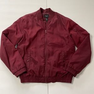 Forever 21 Maroon Bomber Jacket - Small